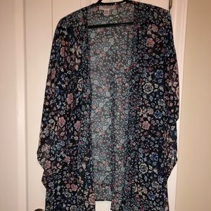 Plus size maternity sheer cardigan